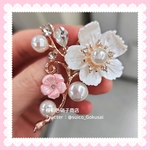A-D ブローチ：春の花（白桃）