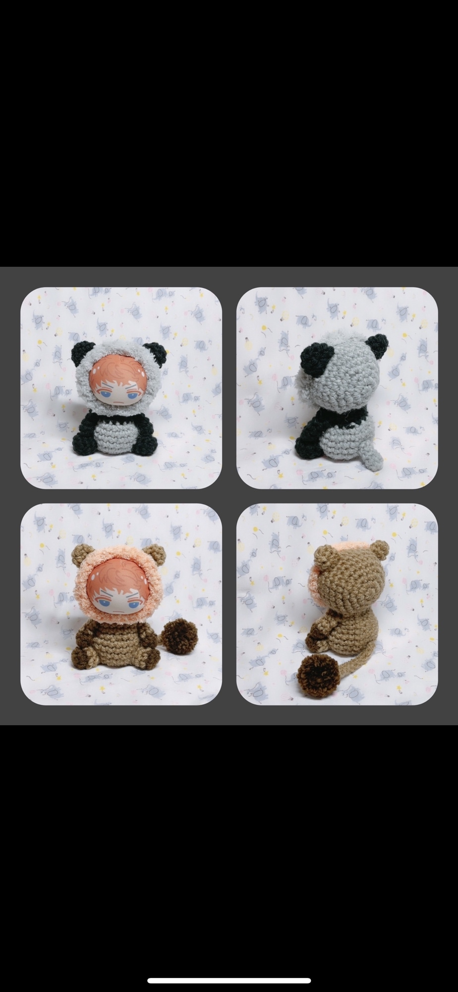 ハンドメイド作品／もちもちマスコット 着ぐるみ 7点セット もちマス