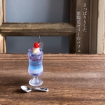 ミニチュア　紫陽花ゼリーのパフェ