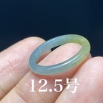 L136 藍水 細身 12.5号 天然 グアテマラ産 A貨 本翡翠 くりぬき リング 黄翡翠 バイ色
