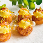 くまさんシュークリーム / 送料込 キーホルダー 樹脂粘土