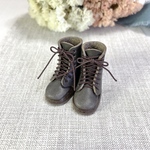 ★22/11/12 更新 再販★『送料無料』 ミニチュア ショートブーツ 内縫いブーツ DarkGray 【ネオブライス リカちゃん インテリア】