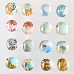 929  ガラスビーズ　小粒　シックなトーン　2セット16個　8mm