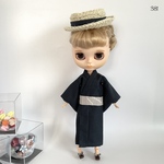 No.381  1/6サイズドール男の子浴衣帽子セット　濃紺