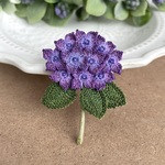 紫陽花ブローチ（紫紺）