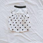 モノクロドットのバルーンワンピ