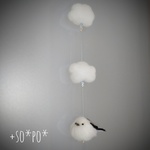 new❣ ふんわり雲とシマエナガの吊るし飾り