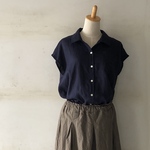 今夏NEW　シャツブラウス frech linen100%