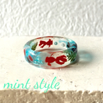 浴衣にも☆金魚と水草のクリアーリング