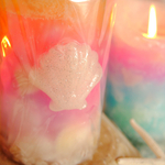 シェルモチーフSEA CANDLE✳︎orange-pink