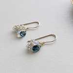 ロンドンブルートパーズの小さなブーケ【ピアス】【イヤリング】