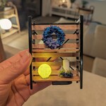 明かりのつく飾り棚(ブルー)