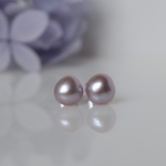選べるパール ✨ 7〜8mm✨パープル淡水パール✨小さめバロックパール✨バロックパールピアス/イヤリング変更可