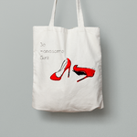 “Girls be ambitious RED”・トートバック