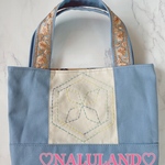 ⭐︎トートバッグ⭐︎サブバッグ⭐︎お散歩バック⭐︎帆布⭐︎刺し子⭐︎猫