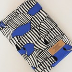 SALE!!【文庫本】ゴムバンド栞付ブックカバー★しまうま青