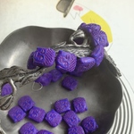 【2コセット】JIRI＊IVANA#czech beads #チェコビーズ　budda仏陀14✖️12㍉ navy blue/purple