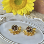 イヤリング🌻ひまわりイヤリング🌼ビーズ刺繍