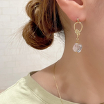 オーロラclearガラスの煌めき ピアス / イヤリング / チタンピアス / 樹脂ピアス / シンプル