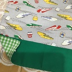 【再9】飛行機ロケット電車❤️A4くすみ系可愛い両面可愛いランチョンマットクレヨンタッチ幼稚園保育園