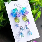 【翠雨と紫陽花】②　チタンポストピアス(※金具変更不可)　レジンアクセサリー