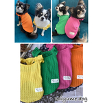 【完成品】  犬服 サマーニット 肩フリルキャミソール 夏
