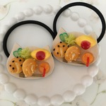 ランチプレートのヘアゴム♡ベーグル＆オムレツ