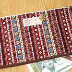【送料無料】通帳ケース☆エスニック⑤