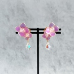 【ピアス】透ける紫陽花と雨の雫💠