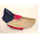 犬用 レインマント★ 大きめＢ55~64位までマジックテープで調節。ベージュ＋紺×マゼンタ