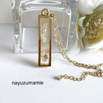 ＊Rectangleクラッシュシェル∞ロングネックレス(G)【137】   E