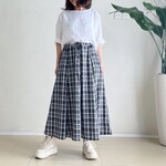 8枚はぎスカート♪　レーヨン混紡クリンクル素材