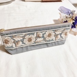 B級品　インド刺繍ペンケース　インド刺繍マチ付きペンケース　マチ付きペンケース　インド刺繍　インド刺繍筆箱　筆箱　ペンケース　ペンポーチ　インド刺繍ペンポーチ　文具　文房具入れ　ポーチ