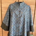 着物リメイク 大島紬 ・喪服反物 ケープ マント