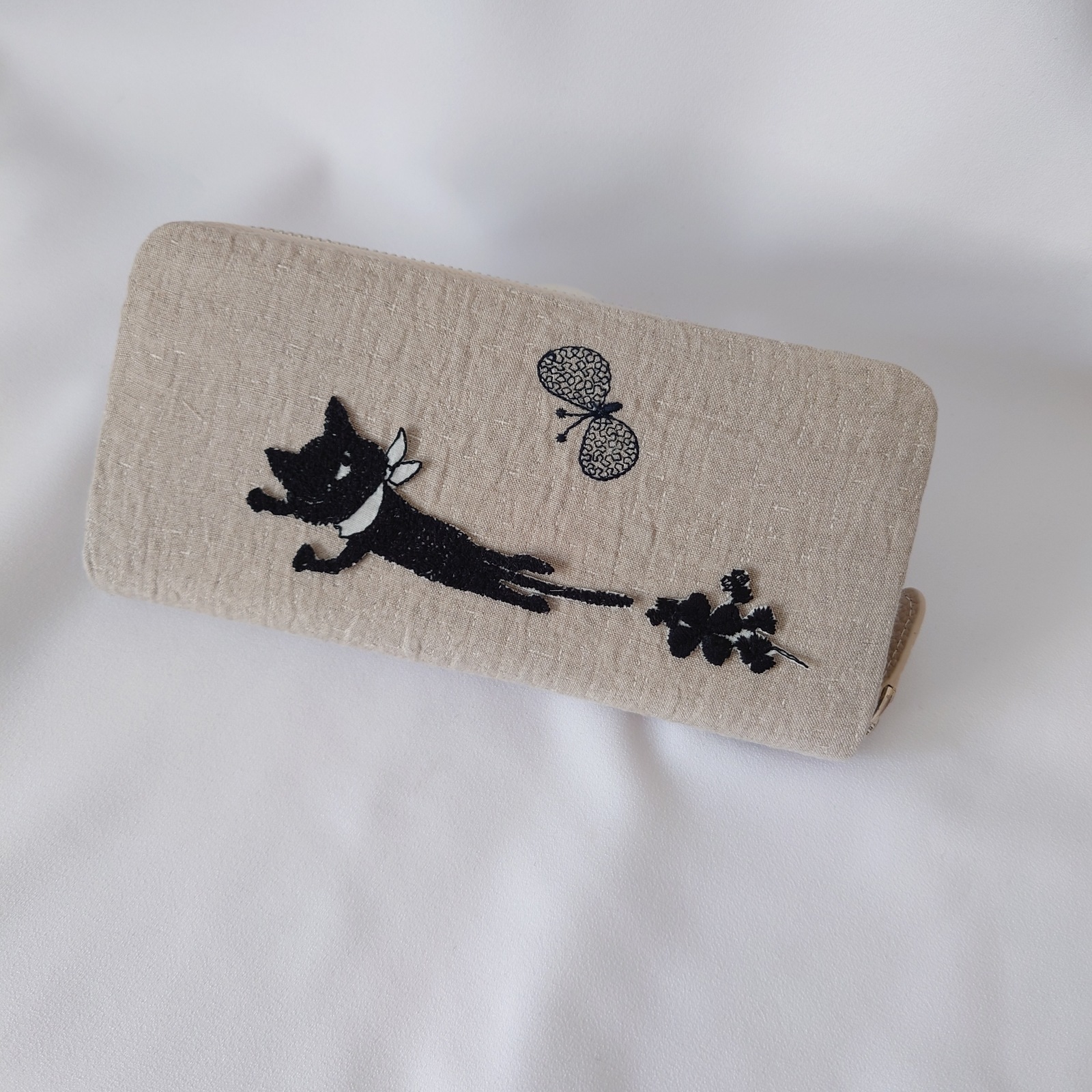 クロッチくん*ラウンドファスナー長財布*ハンドメイド*pjc*ミナペルホネン 受注製作】 選べるクロッチくん♡ choucho ミナペルホネン