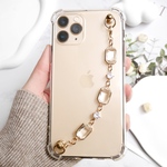 165. キーリングハンガー　スマホケース　iPhoneケース　ストラップ　全機種　スマホチェーン　スマホリング　スマホグリップ　Androidケース　ゴールド キラキラ　シンプル