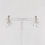 イヤリング/ピアス(透明×銀)