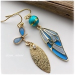 和風・蝶結びと片翅/ピアス/ノンホールピアス