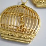  金属パーツ チャーム 鳥かご 大 金 ゴールド 4個 56mm[4582434306744] 