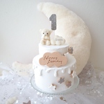 ゲスト様　専用　星andくまさんのクレイケーキ☆ハーフバースデー誕生日ケーキ　誕生日ケーキ　記念日　自宅撮影　1歳以外でも承ってます♪