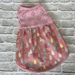 🎉sale  pink  girly＆Colorful  drop  ノースリーブワンピース　Ｓ