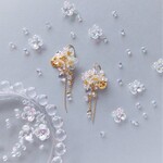 紫陽花ドロップ　ピアス（イヤリング）透明