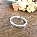 (※オーダー専用)遺骨リング💍 K10ホワイトゴールド✨ストレートリング幅約2mm