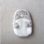 【再販】もふもふ動物ぬいぐるみポーチ（グレーぺんぎん）