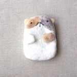 もふもふ動物ぬいぐるみポーチ（三毛ねこＢ）