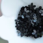スパンコール 10mm 約200枚(約5g) 5枚花びら マット黒(SF510MBKEH00)