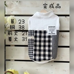 犬服『完成品　ホワイト　モノトーンタンクトップ』