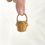 おでかけカゴバッグ(小)　ミニチュア/ Tsurukake Knitting basket with a handle(mini) / hinoki