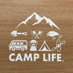 242.  CAMP LIFE. キャンプ カッティングステッカー  ランタン