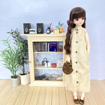 ベージュ　シャツ　ワンピ　ポケット付き  ベルト　ワンピース　ピュアニーモ　ドール　コート　アウター　ブルゾン　　